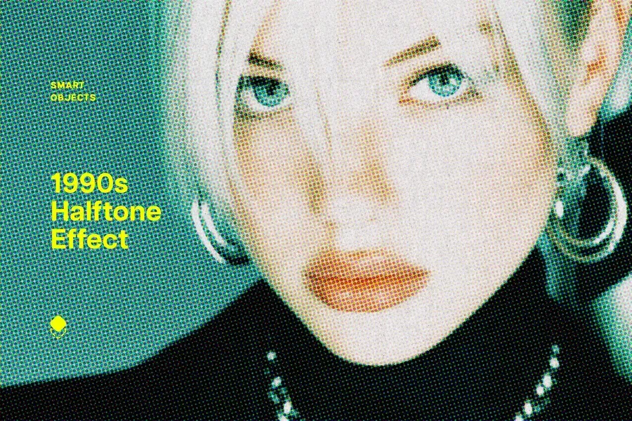 1990s halftone photo effect | download free design addon 1990s halftone photo effect design add on for photoshop procreate illustrator and more