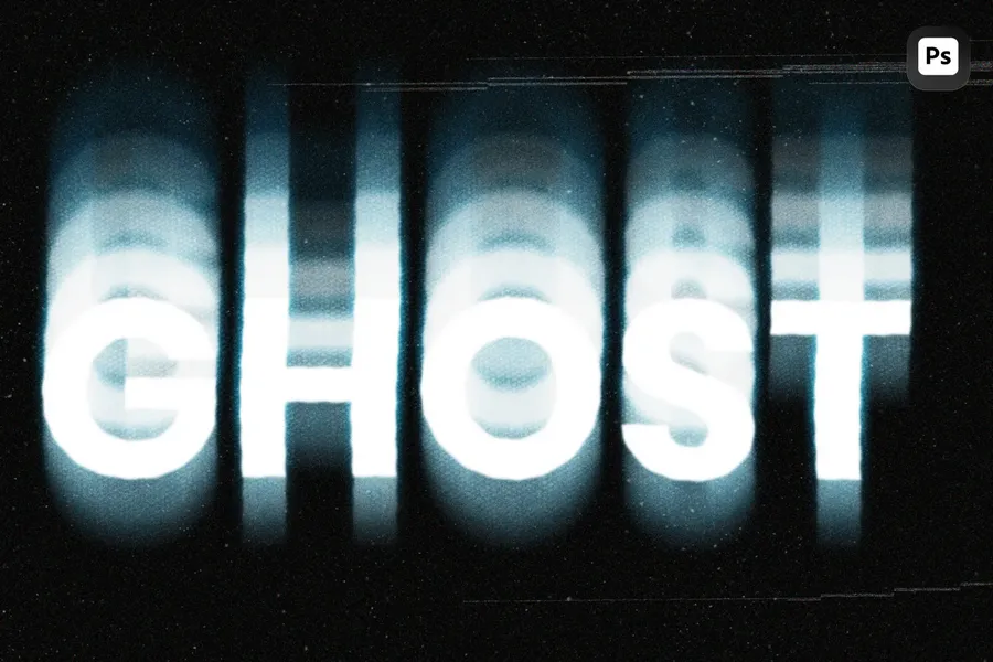Blurry printed text effect | download free design addon Blurry printed text effect design add on for photoshop procreate illustrator and more