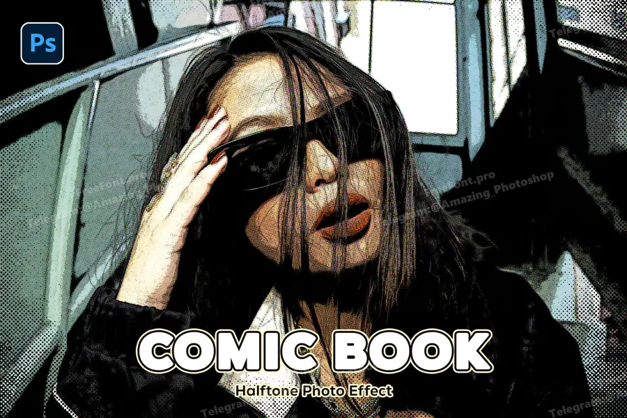 Comicbookhalftonephotoeffect20250623165606utc | download free design addon Comic book halftone photo effect 2025 06 23 16 56 06 utc design add on for photoshop procreate illustrator and more