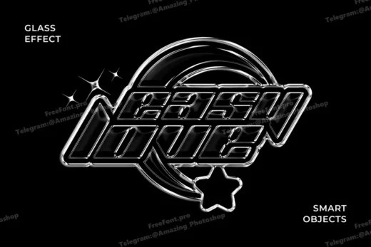 Glass text logo effect 2025 06 24 04 18 40 utc design add on for photoshop procreate illustrator and more
