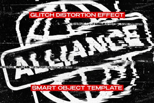 Glitch distort text effect 2025 06 24 17 09 09 utc design add on for photoshop procreate illustrator and more