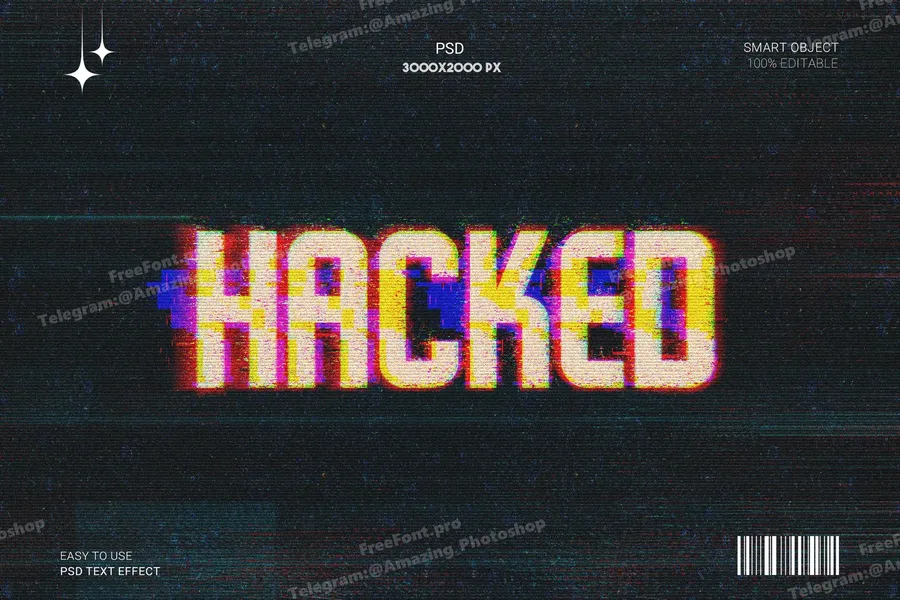 Hackedglitchtexteffect20250624221509utc | download free design addon Hacked glitch text effect 2025 06 24 22 15 09 utc design add on for photoshop procreate illustrator and more
