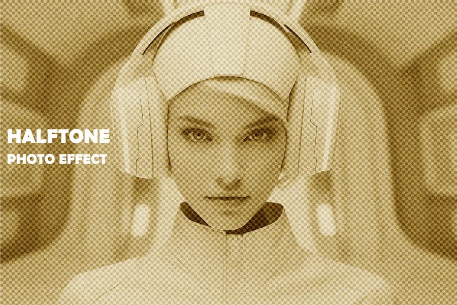 Halftone photo effect | download free design addon Halftone photo effect design add on for photoshop procreate illustrator and more