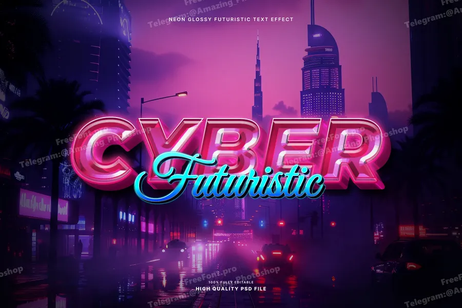 Neonglossyfuturistictexteffect20250624042441utc | download free design addon Neon glossy futuristic text effect 2025 06 24 04 24 41 utc design add on for photoshop procreate illustrator and more