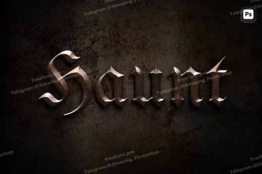 Rusty metal gothic text effect 2025 06 26 04 24 28 utc design add on for photoshop procreate illustrator and more