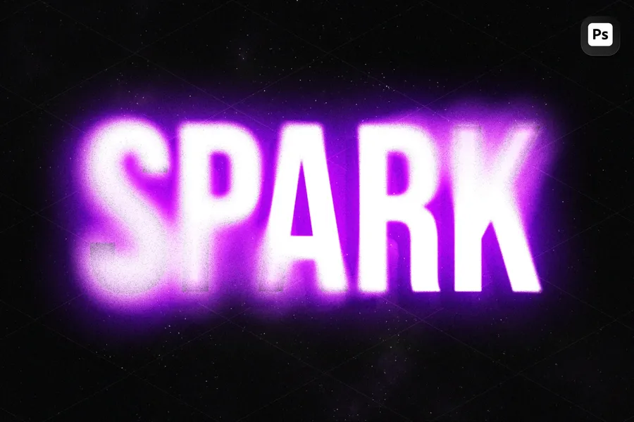 Sparkling blur glow text effect | download free design addon Sparkling blur glow text effect design add on for photoshop procreate illustrator and more