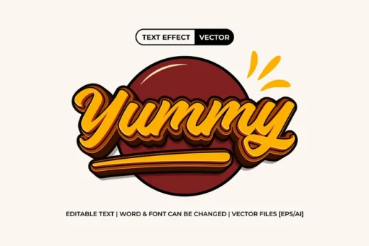 Yummy text effect 2025 06 30 18 20 43 utc design add on for photoshop procreate illustrator and more