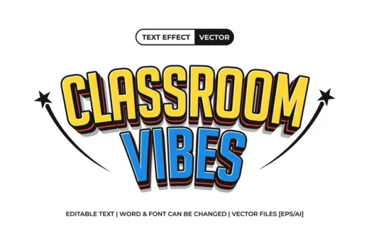 Classroom vibes text effect 3d 2025 07 09 23 07 51 utc design add on for photoshop procreate illustrator and more