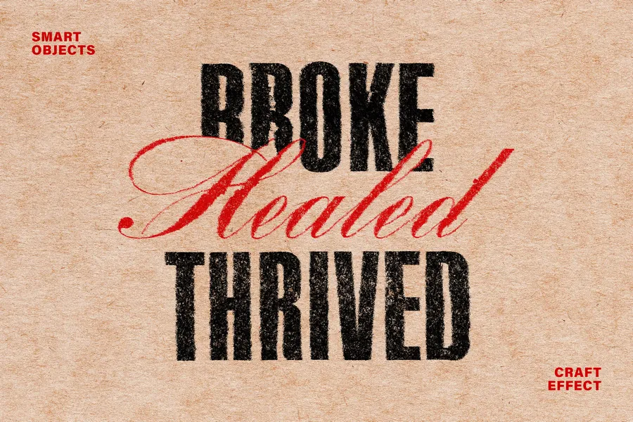 Craft stamp text logo effect 2025 07 07 22 10 47 utc design add on for photoshop procreate illustrator and more