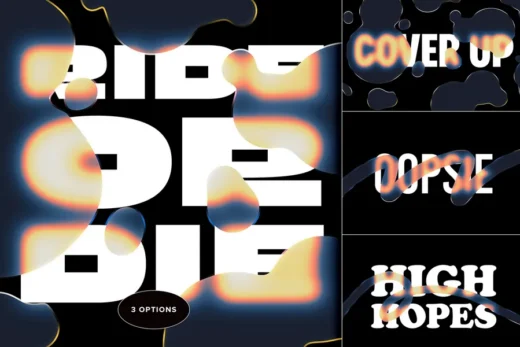 Distorted shapes text effect mockup 2025 07 07 21 38 41 utc design add on for photoshop procreate illustrator and more