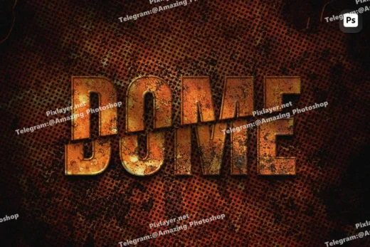 Metal rusty sci fi text effect 2025 07 04 17 27 23 utc design add on for photoshop procreate illustrator and more