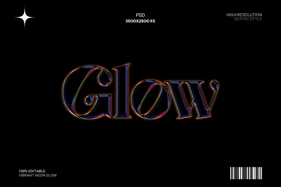 Retro neon glow text effect 2025 07 04 19 05 42 utc design add on for photoshop procreate illustrator and more