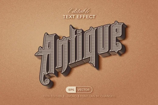 Vintage text effect 3d style 2025 07 04 17 04 17 utc design add on for photoshop procreate illustrator and more