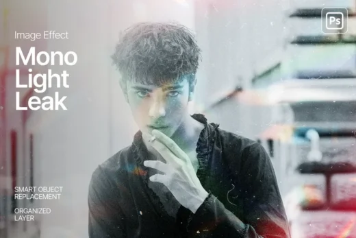 Mono light leak image effect 2025 07 10 17 10 10 utc design add on for photoshop procreate illustrator and more