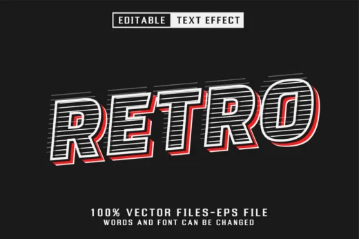 Retro Editable Text Effect