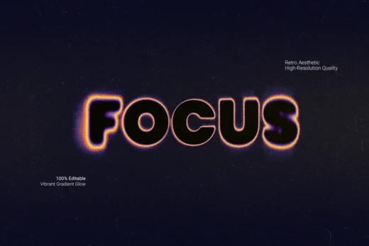 Retro gradient glow text effect 2025 07 08 18 12 09 utc design add on for photoshop procreate illustrator and more