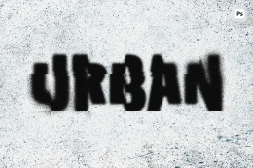 Stencil Dust Text Effect