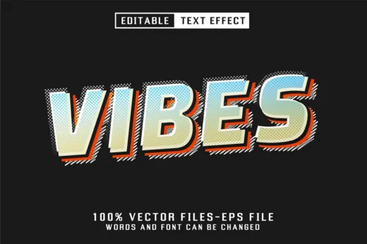 Vibes Editable Text Effect