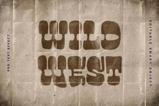 Vintage Paper Text Effect Mockup