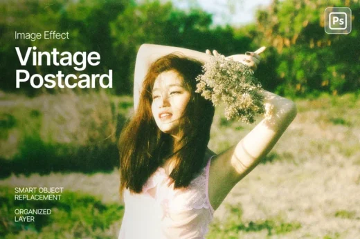 Vintage Postcard Image Effect