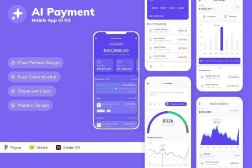 AI Payment Mobile App UI Kit