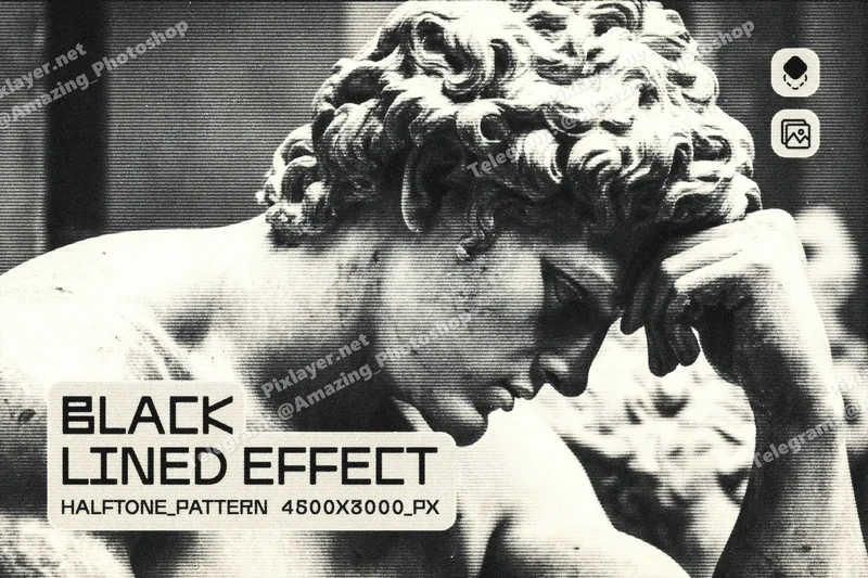 Black lined photo effect 2025 10 06 23 04 19 utc design add on for photoshop procreate illustrator and more