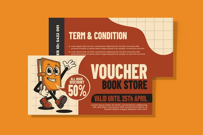 Book retro voucher 2025 09 30 03 17 56 utc design add on for photoshop procreate illustrator and more