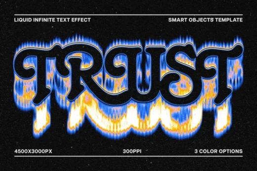 Liquid Distort Text Effect