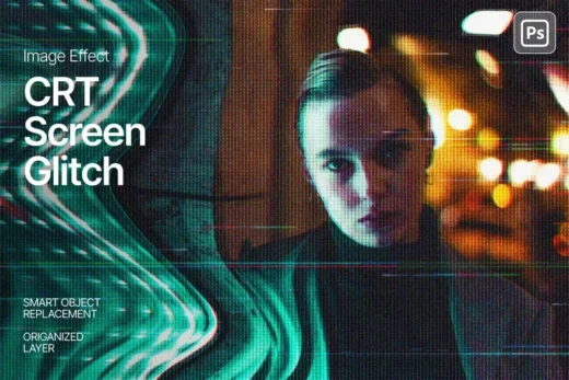 Crt screen glitch image effect 2025 10 07 16 07 04 utc design add on for photoshop procreate illustrator and more