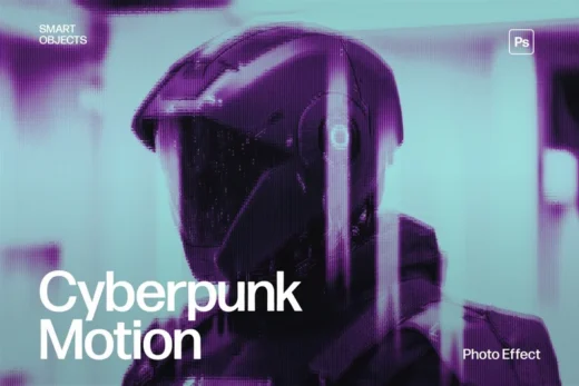 Cyberpunk motion photo effect template 2025 09 29 17 42 44 utc design add on for photoshop procreate illustrator and more