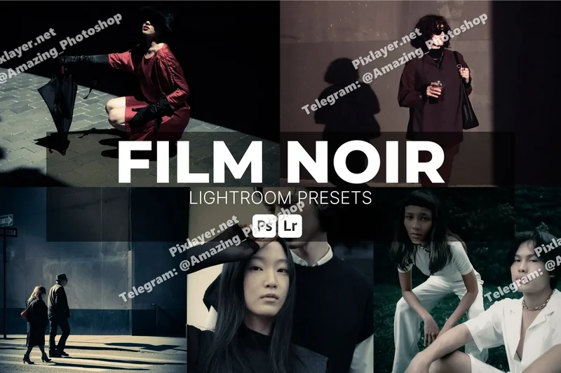 Film noir lightroom presets 2025 10 11 00 45 29 utc design add on for photoshop procreate illustrator and more