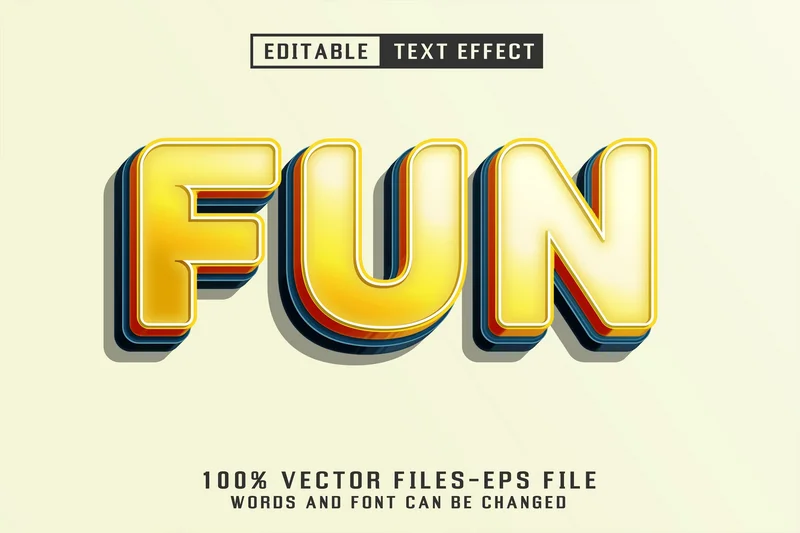 Fun 3d text editable text effect 2025 09 29 17 46 45 utc design add on for photoshop procreate illustrator and more