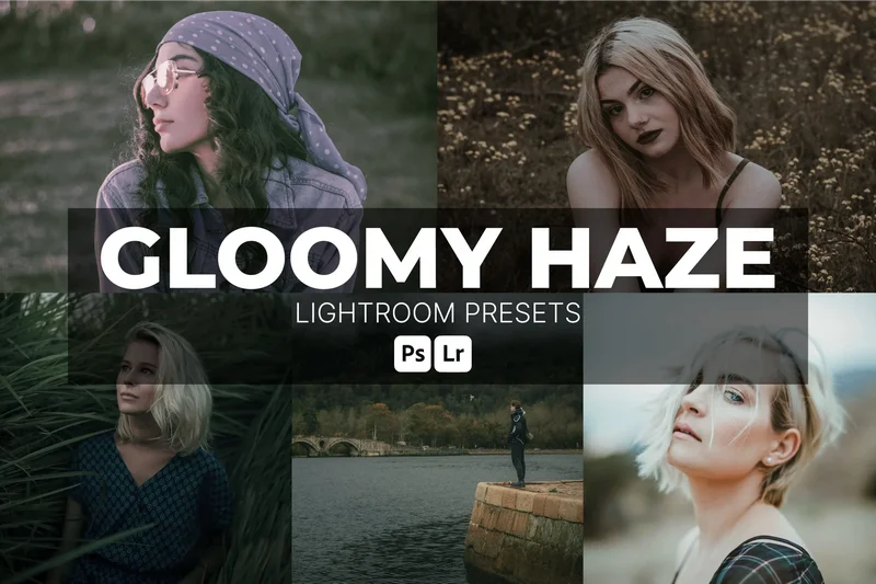 Gloomy haze lightroom presets 2025 10 28 22 33 36 utc design add on for photoshop procreate illustrator and more