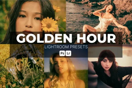 Golden hour lightroom presets 2025 10 02 21 41 43 utc design add on for photoshop procreate illustrator and more