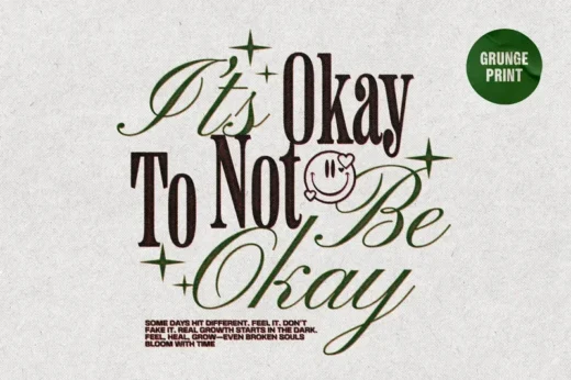 Grunge Text & Logo Print Effect