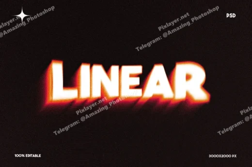 Halftone Linear Text Effect