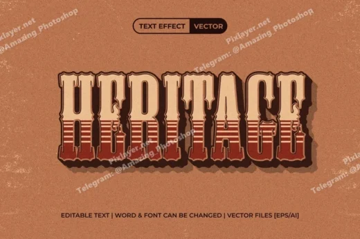 Heritage Text Effect Vintage Style