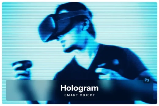 Hologram photo effect 2025 10 03 16 19 49 utc design add on for photoshop procreate illustrator and more