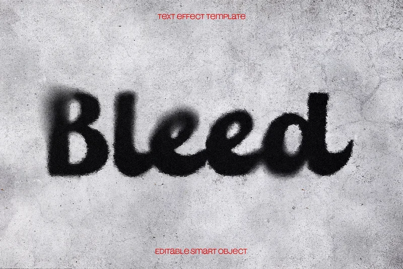 Ink bleed text effect 2025 10 06 23 11 23 utc design add on for photoshop procreate illustrator and more