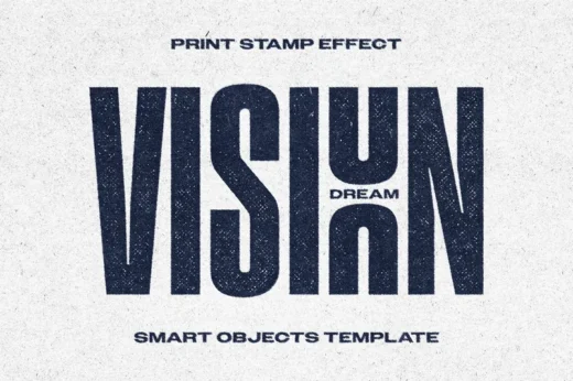 Inked Stamp Text & Logo Effect