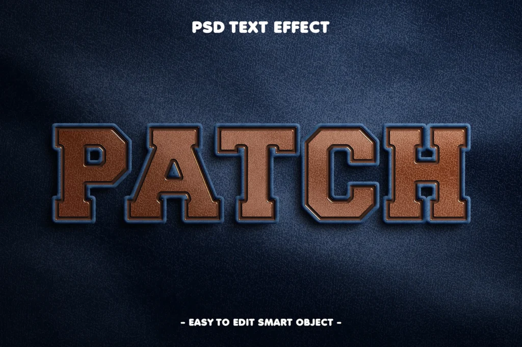 Jeans patch editable text effect 2025 10 29 15 06 18 utc design add on for photoshop procreate illustrator and more