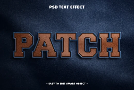 Jeans patch editable text effect 2025 10 29 15 06 18 utc design add on for photoshop procreate illustrator and more