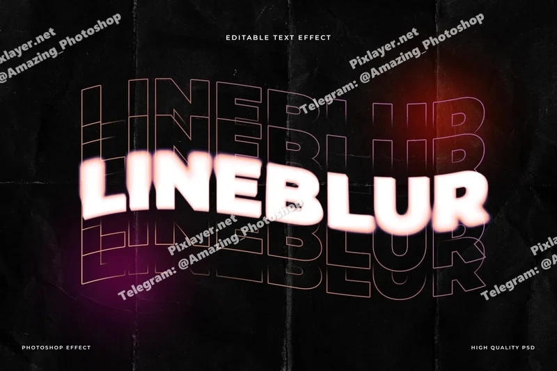 Lineblur text effect 2025 10 09 19 33 24 utc design add on for photoshop procreate illustrator and more