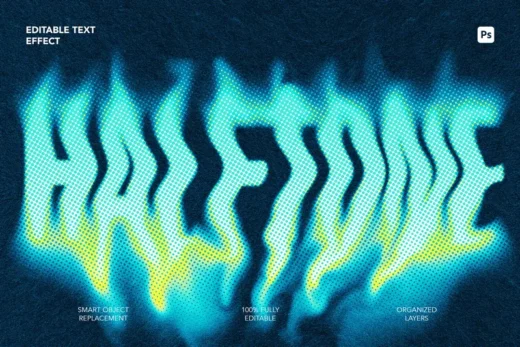 Liquid halftone text effect 2025 10 02 17 23 43 utc design add on for photoshop procreate illustrator and more