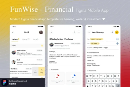 Mail reader figma mobile app template 2025 10 07 03 39 37 utc design add on for photoshop procreate illustrator and more