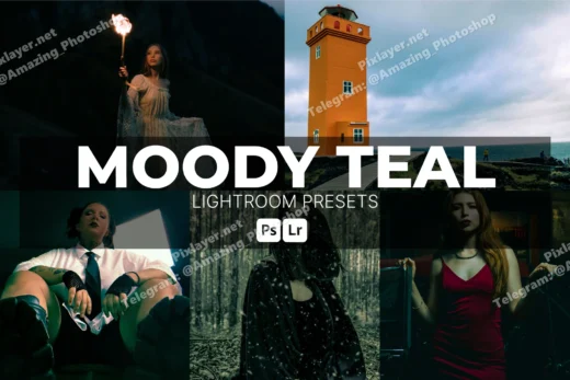 Moody teal lightroom presets 2025 10 15 16 18 55 utc design add on for photoshop procreate illustrator and more