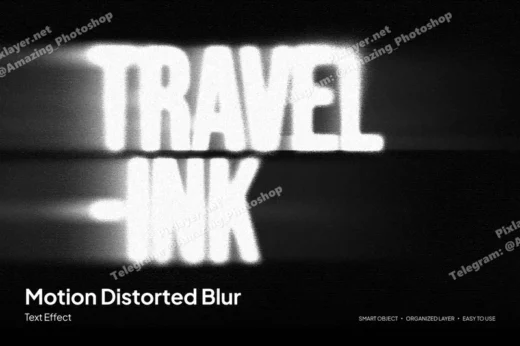 Motion Distorted Blur Text Effect