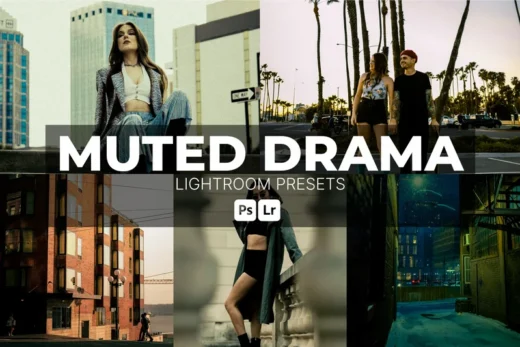Muted drama lightroom presets 2025 10 20 18 27 59 utc design add on for photoshop procreate illustrator and more
