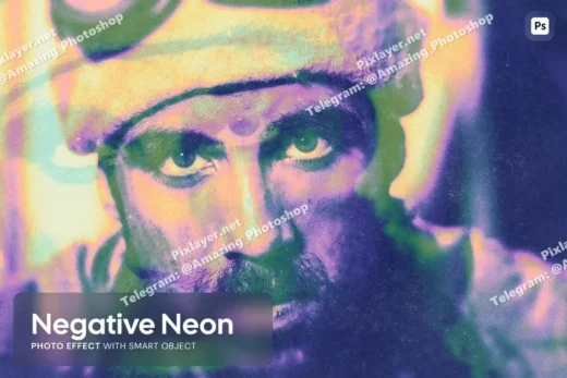 Negative neon photo effect 2025 10 09 23 33 09 utc design add on for photoshop procreate illustrator and more