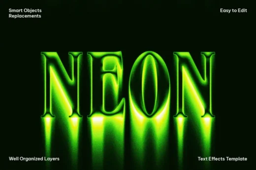 Neon blurry text effect 2025 10 14 18 03 05 utc design add on for photoshop procreate illustrator and more